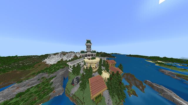 Screenshot of the Minecraft Bedrock Marketplace product ULTIMATE Survival Spawn! created by Lua Studios.