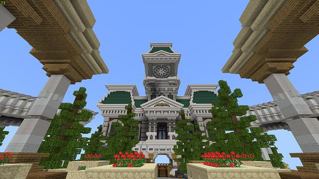 Screenshot of the Minecraft Bedrock Marketplace product ULTIMATE Survival Spawn! created by Lua Studios.