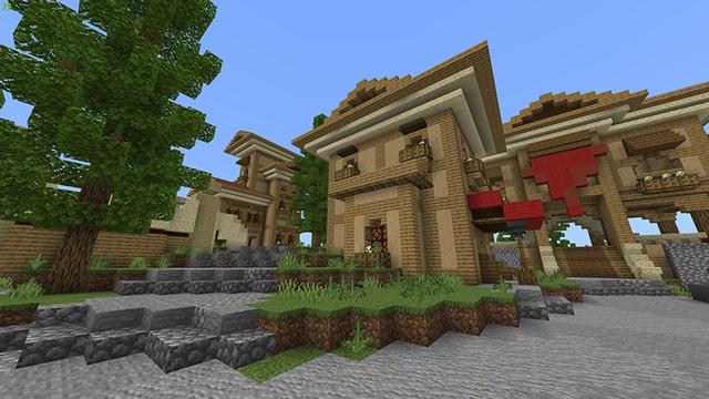 Screenshot of the Minecraft Bedrock Marketplace product ULTIMATE Survival Spawn! created by Lua Studios.