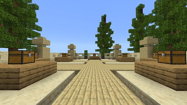 Screenshot of the Minecraft Bedrock Marketplace product ULTIMATE Survival Spawn! created by Lua Studios.
