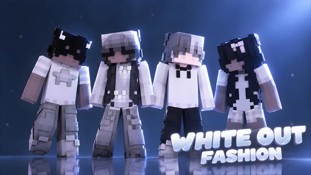 Thumbnail of the Minecraft Bedrock Marketplace product White Out Fashion created by Lua Studios.