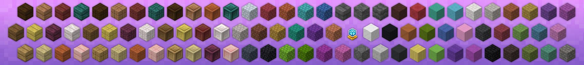 Panorama of the Minecraft Bedrock Marketplace product Fantasy Blocks created by Lunar Client.