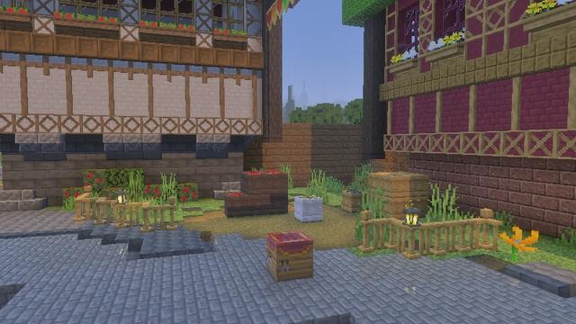 Screenshot of the Minecraft Bedrock Marketplace product Fantasy Blocks created by Lunar Client.