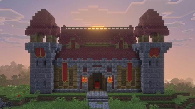 Screenshot of the Minecraft Bedrock Marketplace product Fantasy Blocks created by Lunar Client.