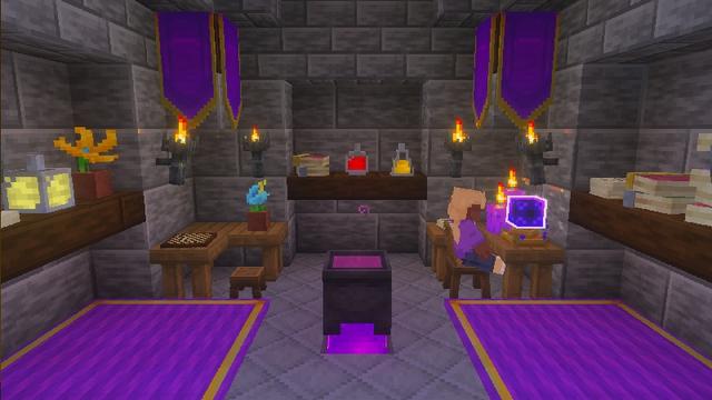 Screenshot of the Minecraft Bedrock Marketplace product Fantasy Blocks created by Lunar Client.
