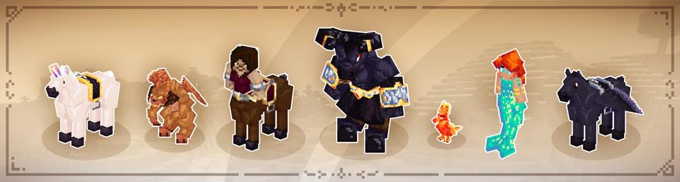 Panorama of the Minecraft Bedrock Marketplace product Mythical Beasts Add-On created by Lunar Client.