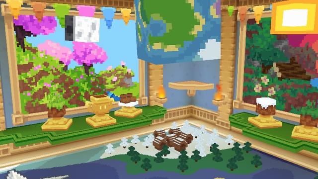 Screenshot of the Minecraft Bedrock Marketplace product Triumphs & Trophies created by Lunar Client.