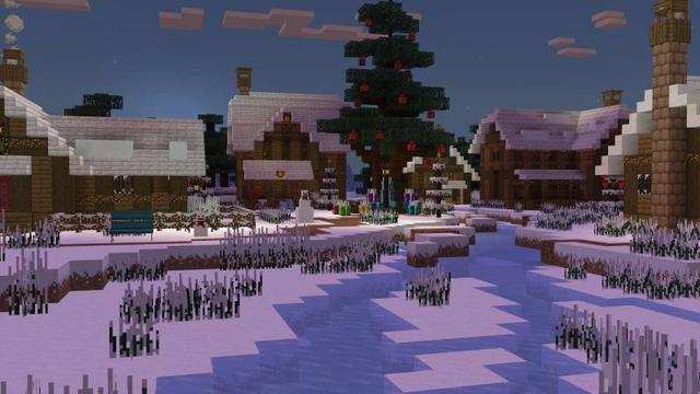 Screenshot of the Minecraft Bedrock Marketplace product Christmas Furniture created by Maca Designs.