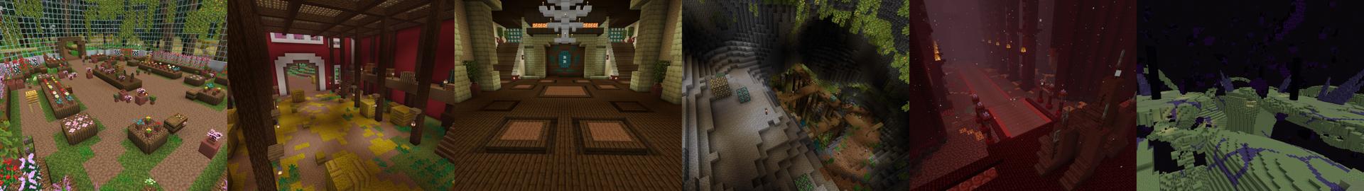 Panorama of the Minecraft Bedrock Marketplace product Find The Button! created by Maca Designs.