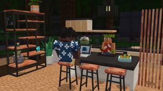 Screenshot of the Minecraft Bedrock Marketplace product Furniture Deluxe: Tropical created by Maca Designs.