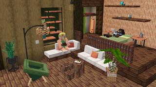 Screenshot of the Minecraft Bedrock Marketplace product Furniture Deluxe: Tropical created by Maca Designs.