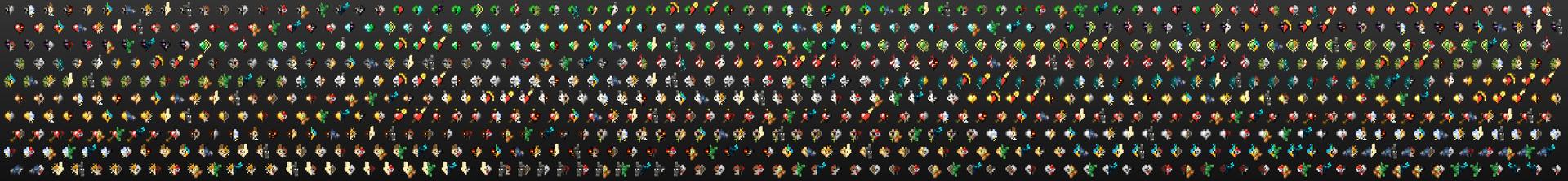 Panorama of the Minecraft Bedrock Marketplace product FUSION HEARTS created by Maca Designs.