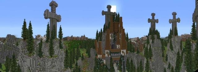Panorama of the Minecraft Bedrock Marketplace product Long Weapons created by Maca Designs.