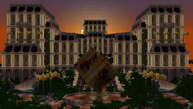 Screenshot of the Minecraft Bedrock Marketplace product Lucky Block Palace created by Maca Designs.