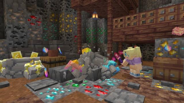 Screenshot of the Minecraft Bedrock Marketplace product Magic Ores created by Maca Designs.