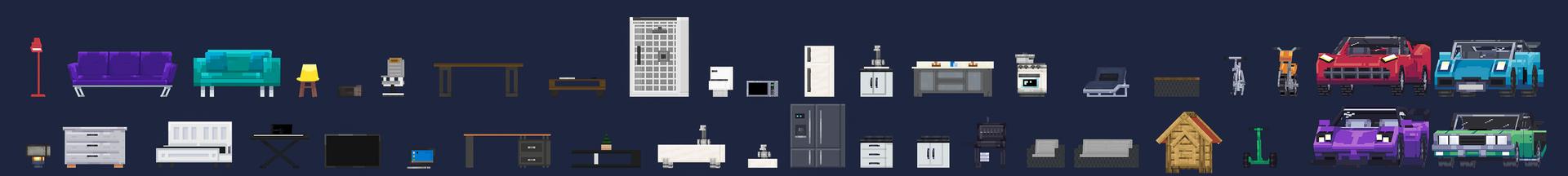 Panorama of the Minecraft Bedrock Marketplace product MODERN FURNITURE created by Maca Designs.
