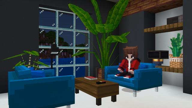 Screenshot of the Minecraft Bedrock Marketplace product MODERN FURNITURE created by Maca Designs.