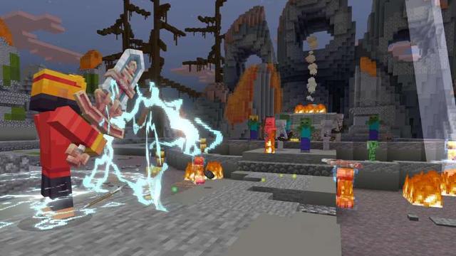 Screenshot of the Minecraft Bedrock Marketplace product OP SWORDS created by Maca Designs.