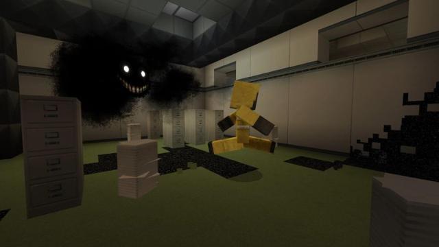 Screenshot of the Minecraft Bedrock Marketplace product Realistic Backrooms HD created by Maca Designs.