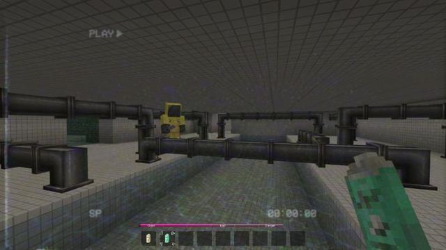 Screenshot of the Minecraft Bedrock Marketplace product Realistic Backrooms HD created by Maca Designs.