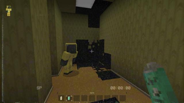 Screenshot of the Minecraft Bedrock Marketplace product Realistic Backrooms HD created by Maca Designs.