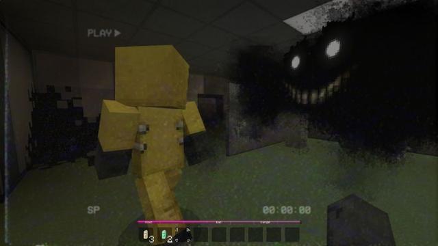 Screenshot of the Minecraft Bedrock Marketplace product Realistic Backrooms HD created by Maca Designs.