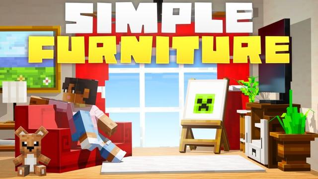 Thumbnail of the Minecraft Bedrock Marketplace product SIMPLE FURNITURE created by Maca Designs.