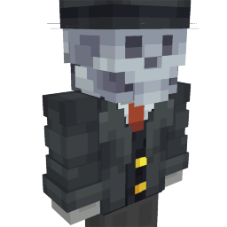 Thumbnail of the Minecraft Bedrock Marketplace product SKELLY in a SUIT created by Maca Designs.