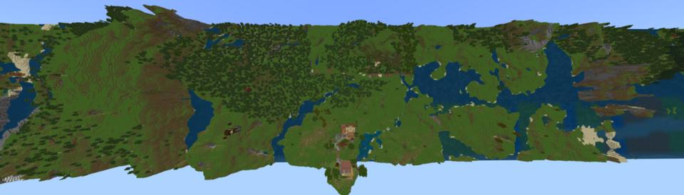 Panorama of the Minecraft Bedrock Marketplace product SURVIVAL BUT IT IS SIDEWAYS created by Maca Designs.