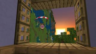 Screenshot of the Minecraft Bedrock Marketplace product SURVIVAL BUT IT IS SIDEWAYS created by Maca Designs.