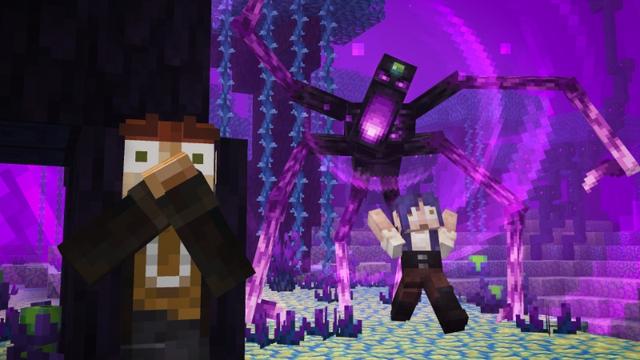 Screenshot of the Minecraft Bedrock Marketplace product The Corrupted Wilds Add-On created by Maca Designs.