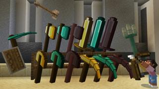 Screenshot of the Minecraft Bedrock Marketplace product Thicc Weapons created by Maca Designs.