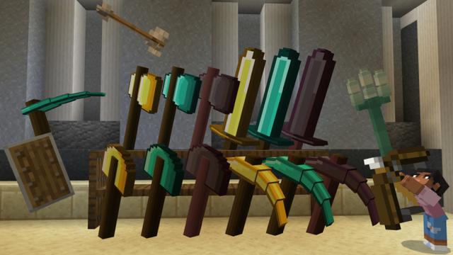 Screenshot of the Minecraft Bedrock Marketplace product Thicc Weapons created by Maca Designs.