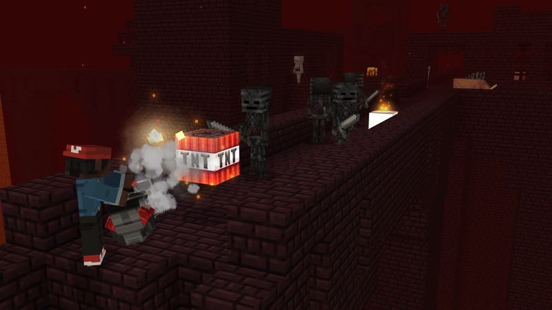 Screenshot of the Minecraft Bedrock Marketplace product VANILLA BLASTERS Add-On created by Maca Designs.