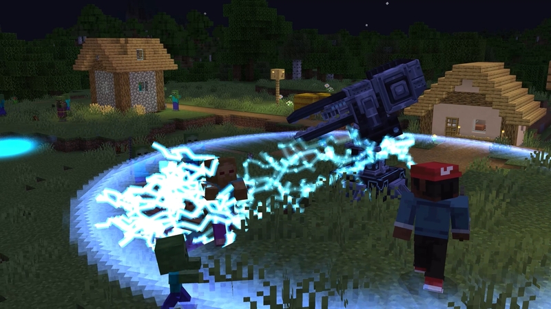 Screenshot of the Minecraft Bedrock Marketplace product VANILLA BLASTERS Add-On created by Maca Designs.