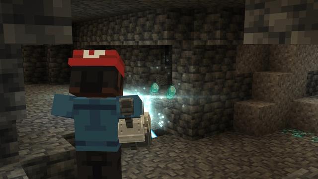 Screenshot of the Minecraft Bedrock Marketplace product VANILLA BLASTERS Add-On created by Maca Designs.