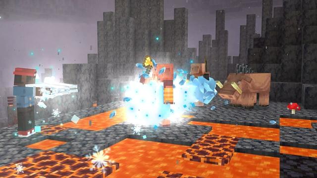 Screenshot of the Minecraft Bedrock Marketplace product VANILLA BLASTERS Add-On created by Maca Designs.