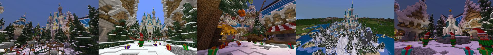 Panorama of the Minecraft Bedrock Marketplace product Winter Paradise created by Maca Designs.