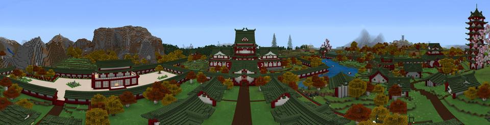 Panorama of the Minecraft Bedrock Marketplace product Age of the Geisha created by Magefall.