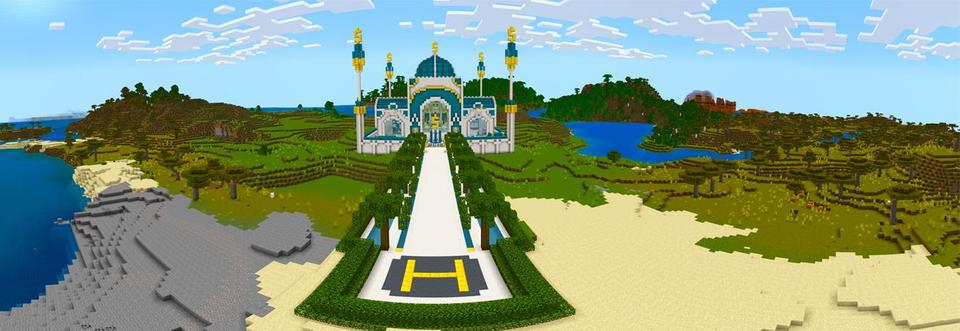 Panorama of the Minecraft Bedrock Marketplace product Billionaire Mega Mansion created by Magefall.