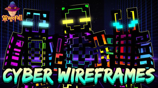 Thumbnail of the Minecraft Bedrock Marketplace product Cyber Wireframes created by Magefall.