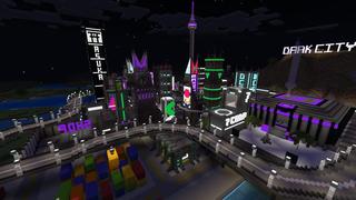 Screenshot of the Minecraft Bedrock Marketplace product Cyberpunk City created by Magefall.