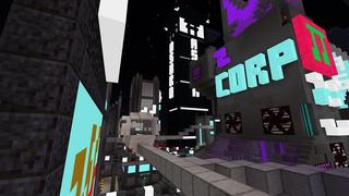 Screenshot of the Minecraft Bedrock Marketplace product Cyberpunk City created by Magefall.