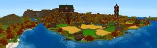 Panorama of the Minecraft Bedrock Marketplace product Dragon Sanctuary created by Magefall.