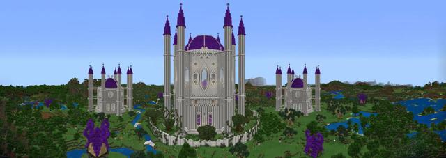 Panorama of the Minecraft Bedrock Marketplace product Land of the Mages created by Magefall.