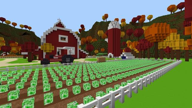 Screenshot of the Minecraft Bedrock Marketplace product Learn all about: Farms created by Magefall.