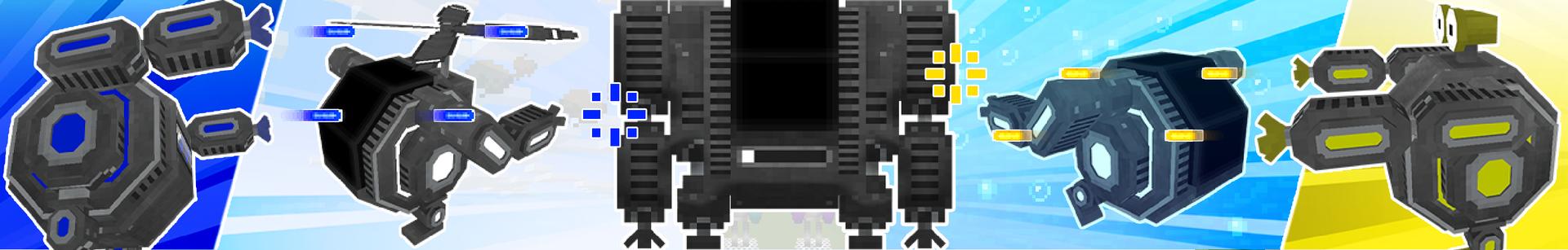 Panorama of the Minecraft Bedrock Marketplace product Mech Suits created by Magefall.