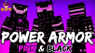 Thumbnail of the Minecraft Bedrock Marketplace product Power Armor: Pink & Black created by Magefall.