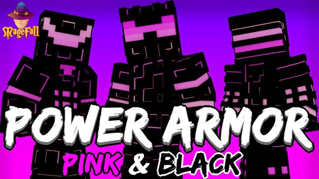 Thumbnail of the Minecraft Bedrock Marketplace product Power Armor: Pink & Black created by Magefall.