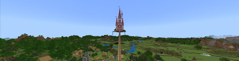 Panorama of the Minecraft Bedrock Marketplace product Princess Sky Castle created by Magefall.
